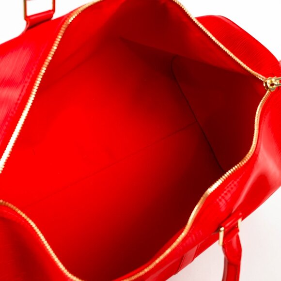 Louis Vuitton Keepall 45 Castilian Red Epi Leather Duffle Bag - Picture 15 of 16